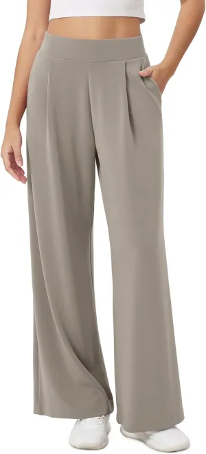 ODODOS Modal Soft Wide Leg Pants for Women High Waist Casual Relaxed Pants with Pockets-27/29"/ 31" Inseam