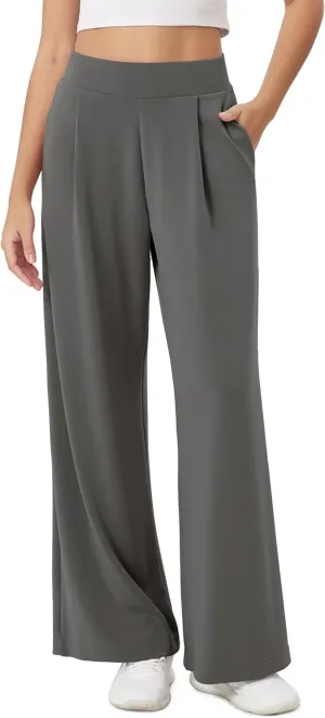 ODODOS Modal Soft Wide Leg Pants for Women High Waist Casual Relaxed Pants with Pockets-27/29"/ 31" Inseam