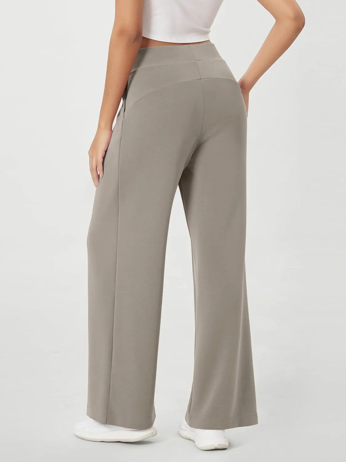 ODODOS Modal Soft Wide Leg Pants for Women High Waist Casual Relaxed Pants with Pockets-27/29"/ 31" Inseam