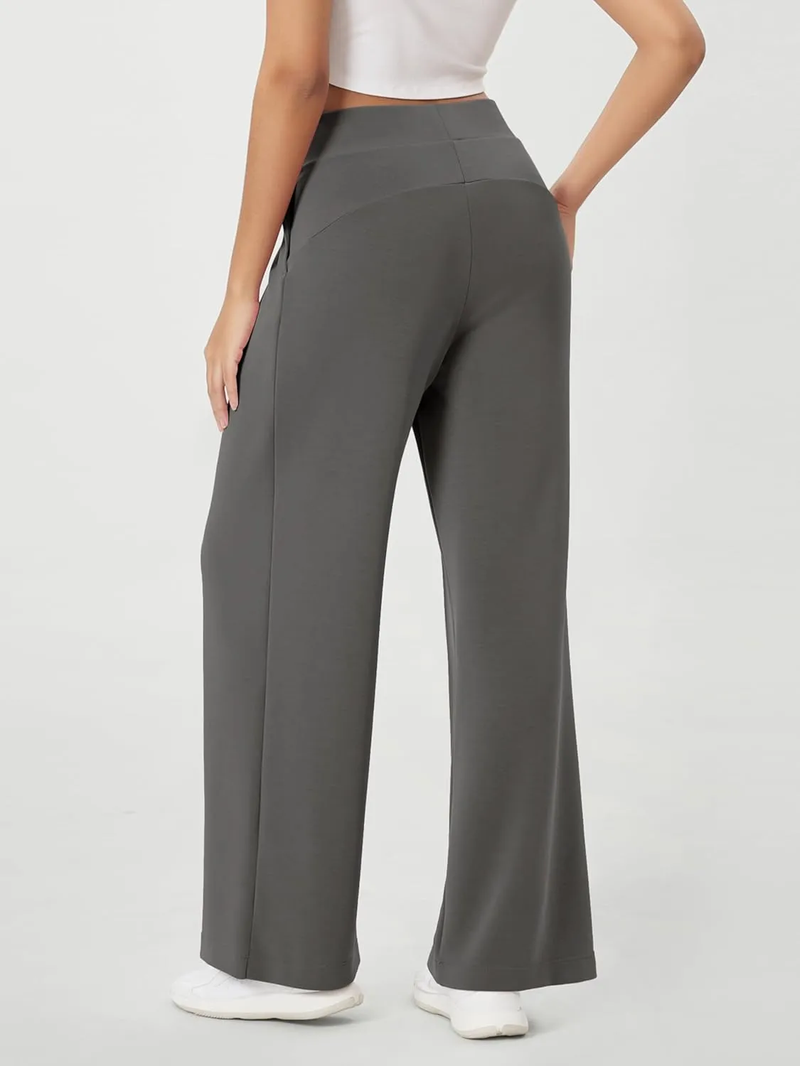 ODODOS Modal Soft Wide Leg Pants for Women High Waist Casual Relaxed Pants with Pockets-27/29"/ 31" Inseam