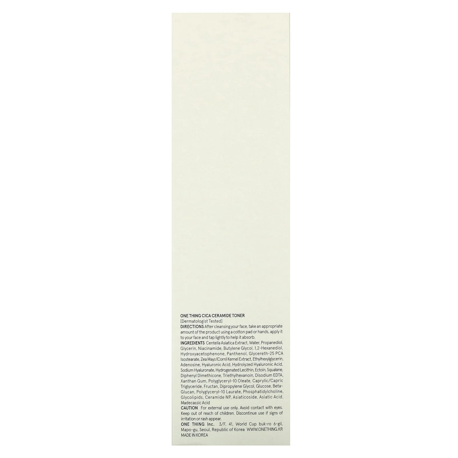 One Thing, Cica Ceramide Toner, 8.45 fl oz (250 ml)