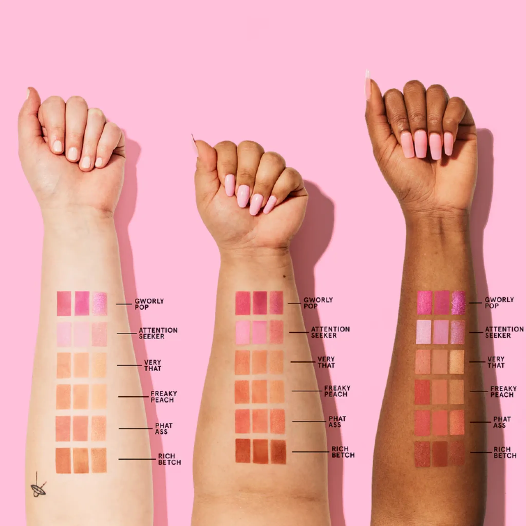 One/Size - Cheek Clapper 3d Blush Trio Palette - Gworly Pop