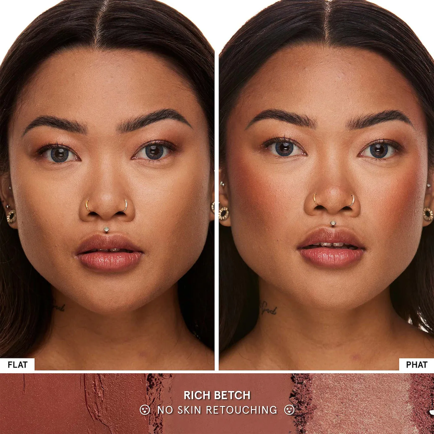 One/Size - Cheek Clapper 3D Blush Trio Palette - Rich Betch