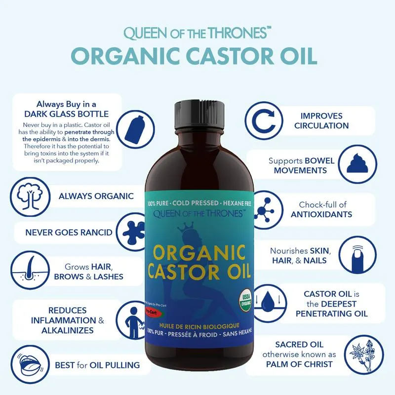 Organic Castor Oil 500mL or 100ml