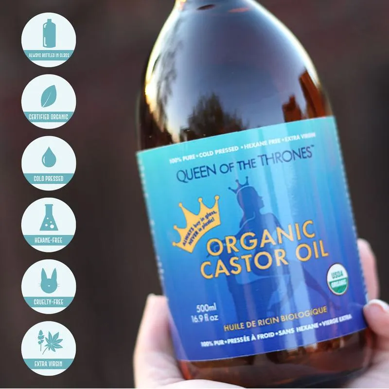 Organic Castor Oil 500mL or 100ml