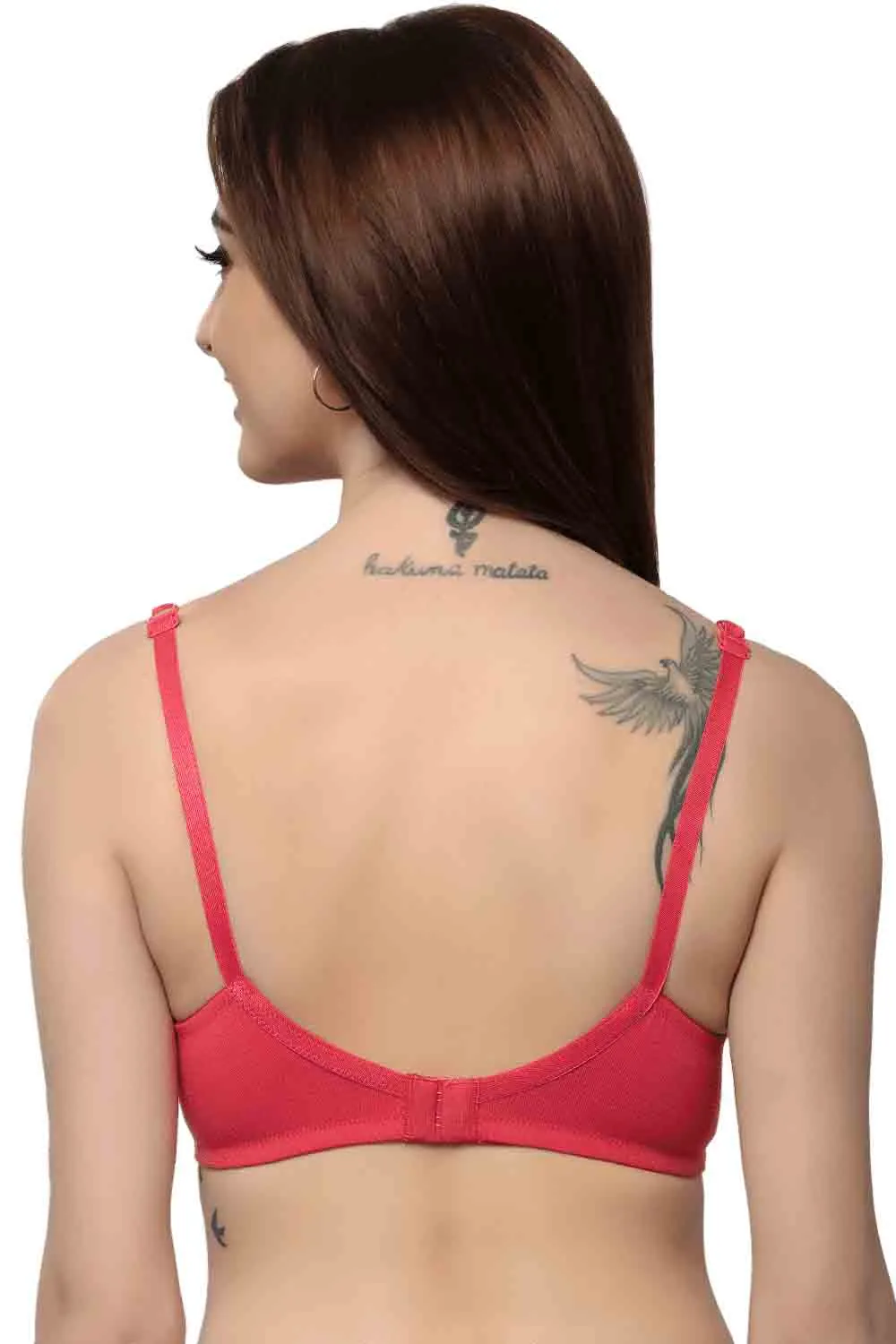 Organic Cotton  Antimicrobial  Seamless Side Support Bra (Pack of 3)-ISB057-Black_Black_B.Pink-