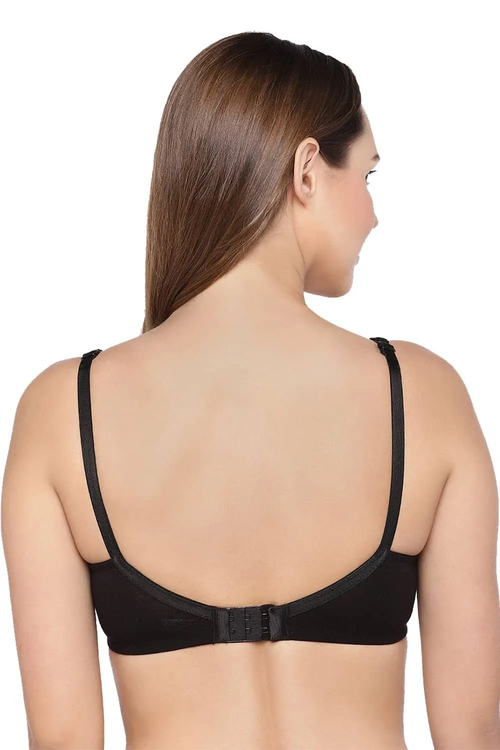 Organic Cotton  Antimicrobial  Seamless Side Support Bra (Pack of 3)-ISB057-Black_Black_B.Pink-