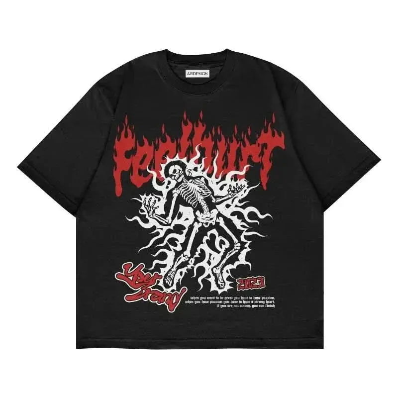 Oversized Graphic Tees - Unisex Bold Print T-Shirts