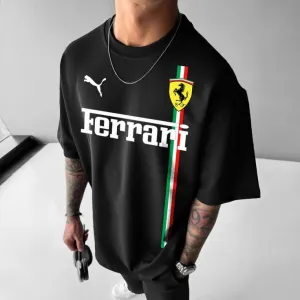Oversized Racing Casual Men's T-Shirt