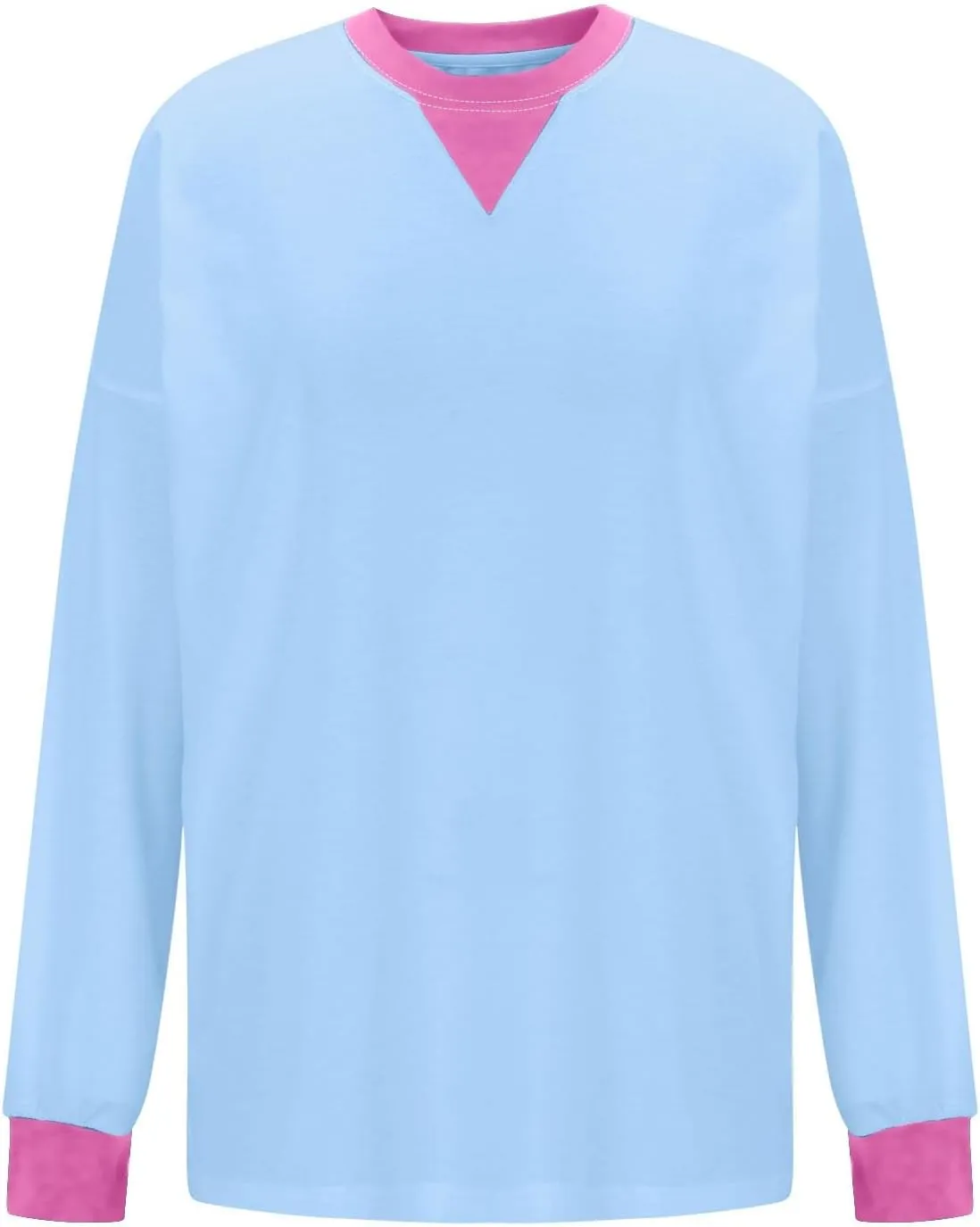 Oversized Sweatshirt for Women Dressy Casual Long Sleeve Hoodie Plain Crew Neck Shirts Fall Teens Preppy Clothes