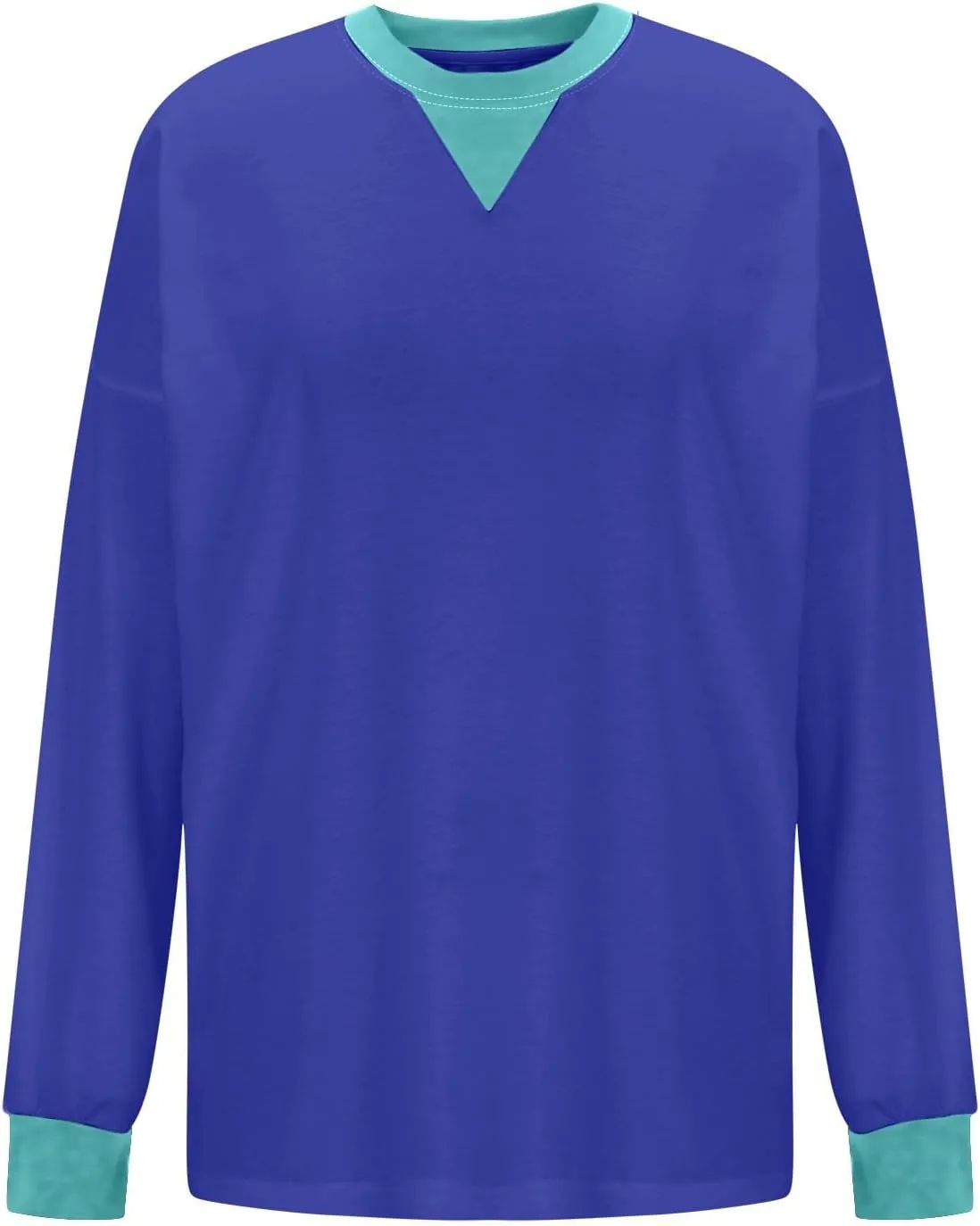 Oversized Sweatshirt for Women Dressy Casual Long Sleeve Hoodie Plain Crew Neck Shirts Fall Teens Preppy Clothes