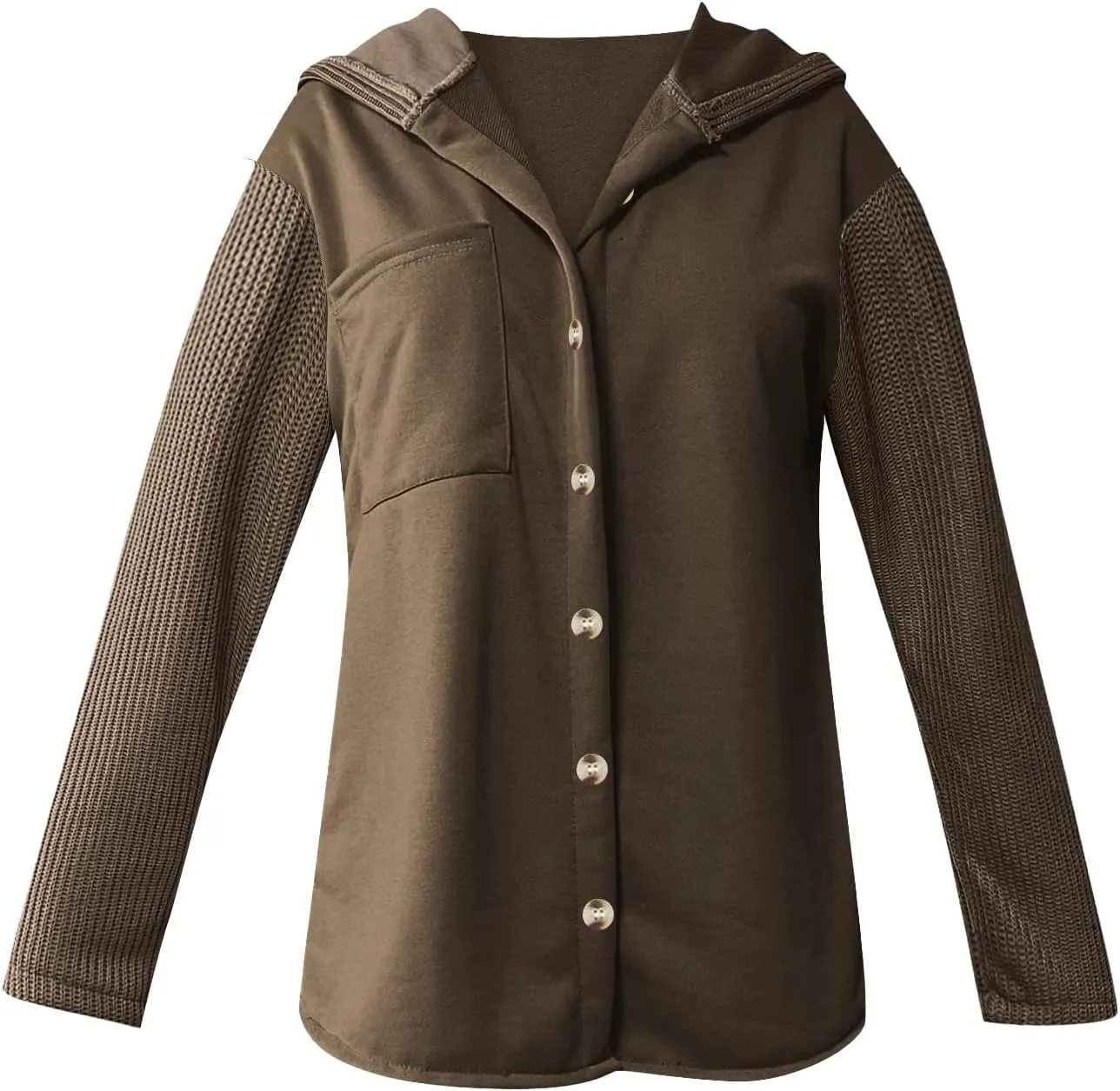 Oversized Sweatshirt Jackets for Women Trendy 2025 Spring Outfits Casual Long Sleeve Button Hooded Shacket Hoodies