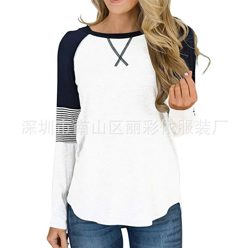 Patchwork Loose Regular Scoop T-shirt