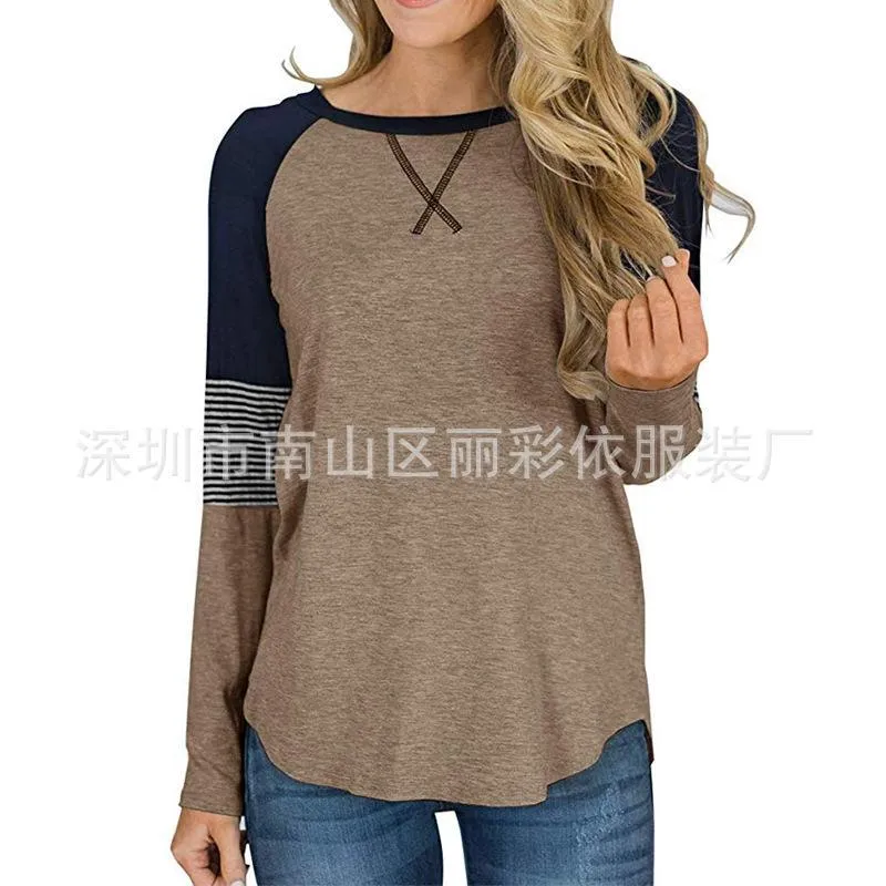 Patchwork Loose Regular Scoop T-shirt