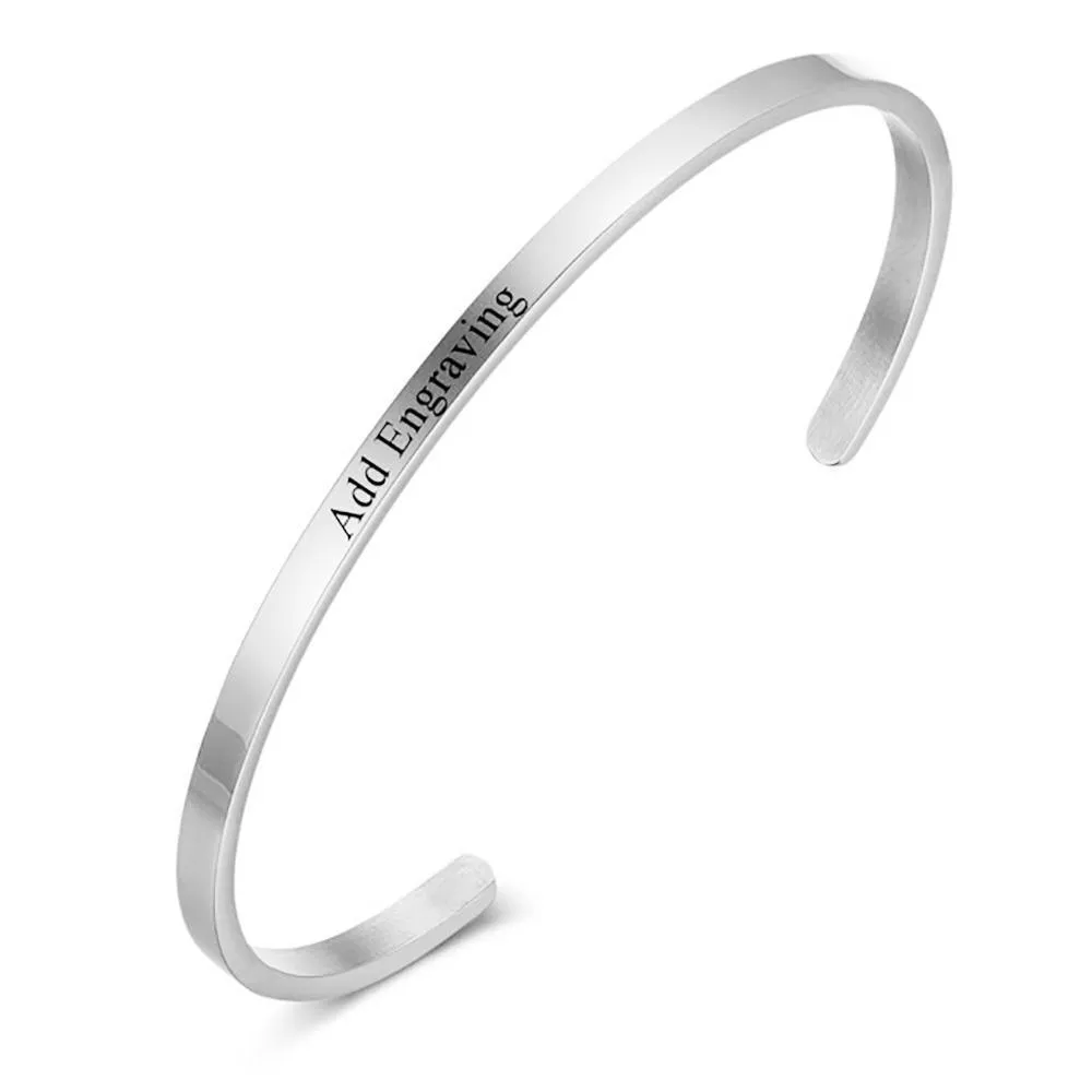 Personalize Your Name 3.5mm Cuff Bangle