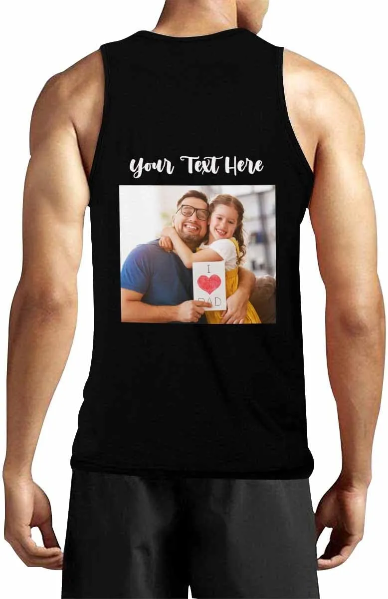 Personalized Face Tank Tops for Men Custom Funny Men's Graphic Tanks Top with Photo