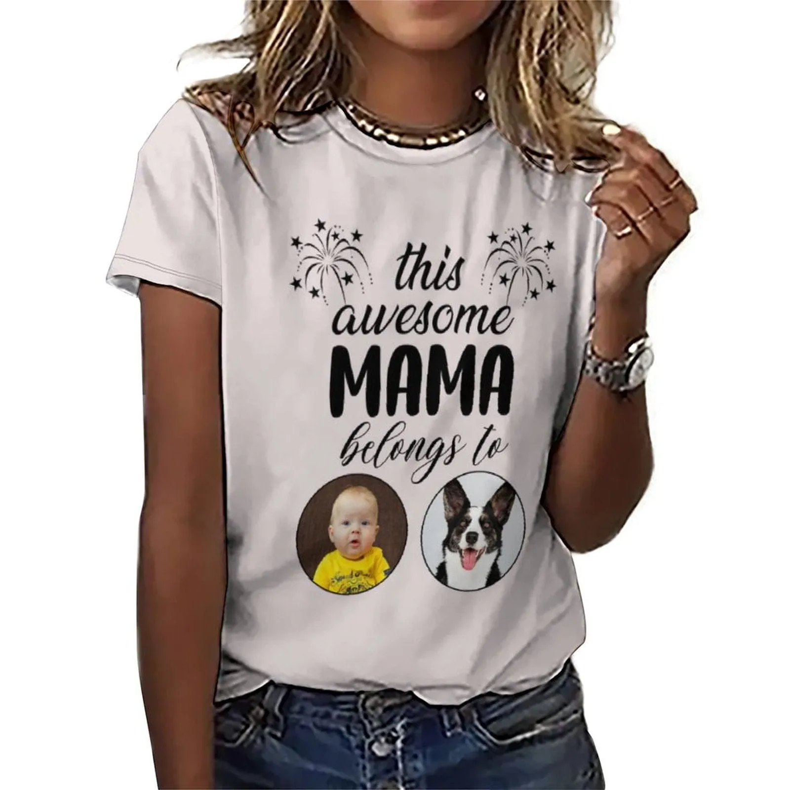 Personalized Mom Shirt With Kids Photo Shirt Mother's Day Shirt