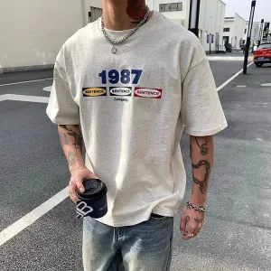 Peter Casual T-Shirt | Kurzärmeliges T-Shirt im modernen koreanischen Stil mit Druck