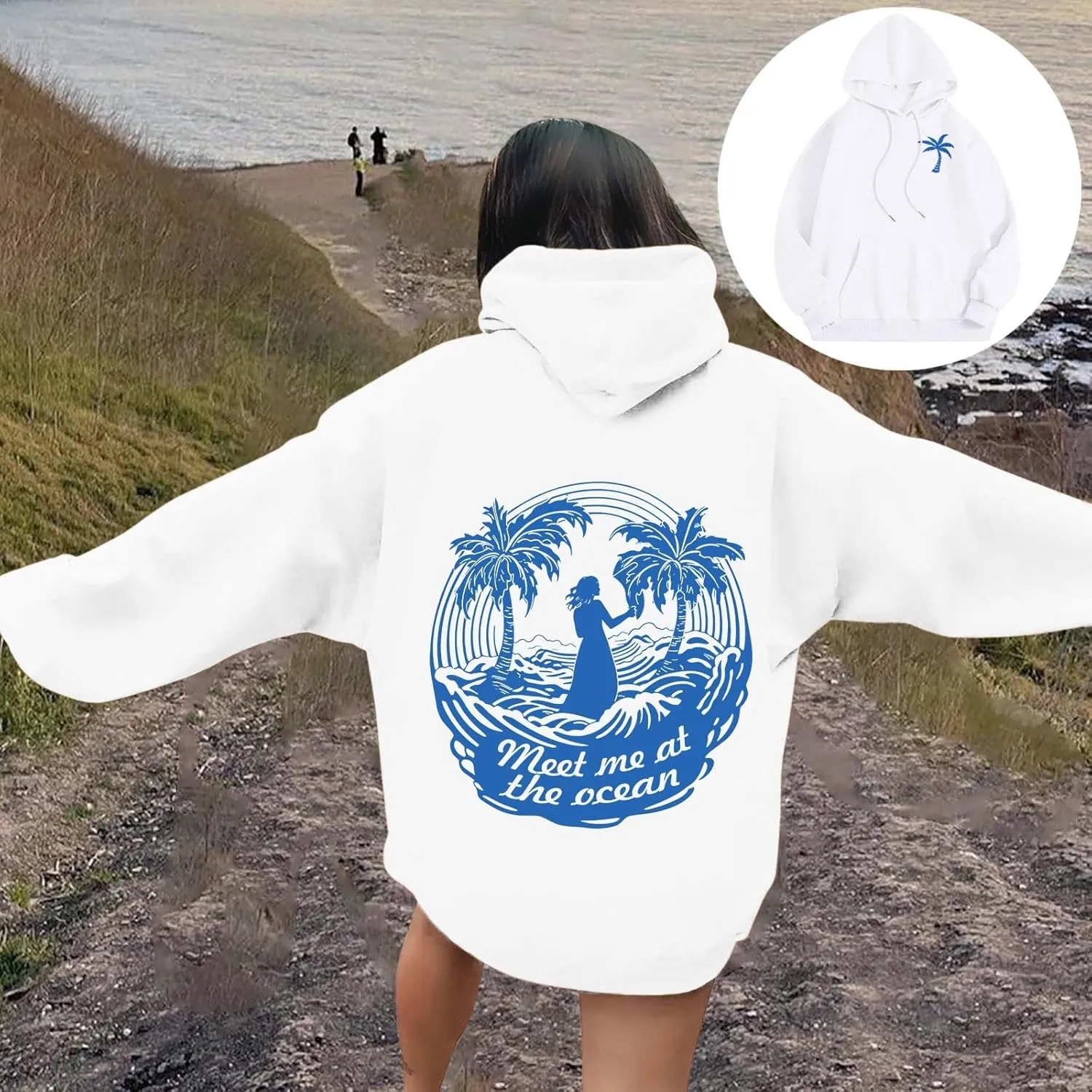 Pink Graphic Hoodie for Women Cute Preppy Sweatshirt Long Sleeve Pink Puff Graphic Pullover for Teen Girls