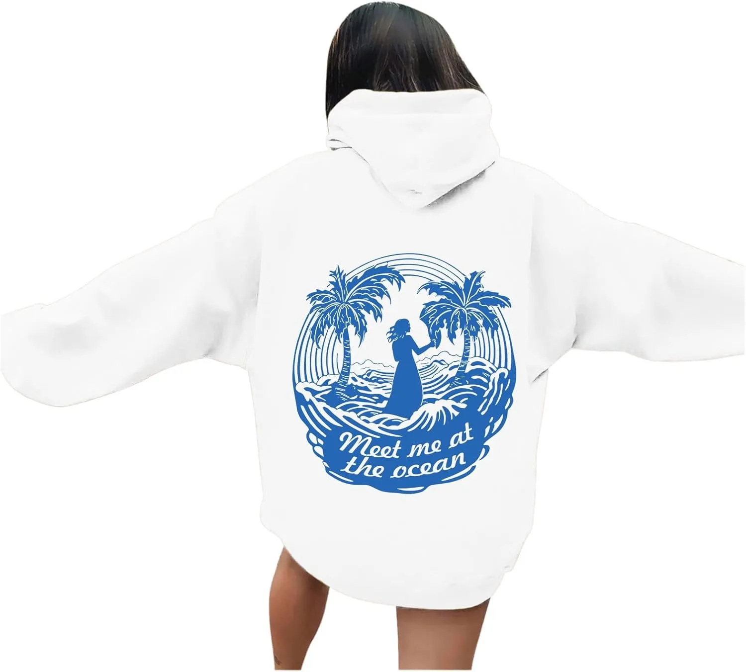 Pink Graphic Hoodie for Women Cute Preppy Sweatshirt Long Sleeve Pink Puff Graphic Pullover for Teen Girls