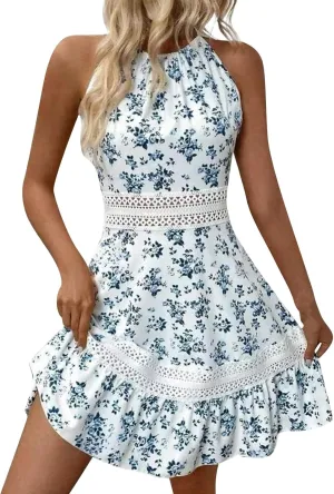 Pop Plus Size Tanks Sundress for Womens Surf Summers Baggy Dresses Women Crew-Neck