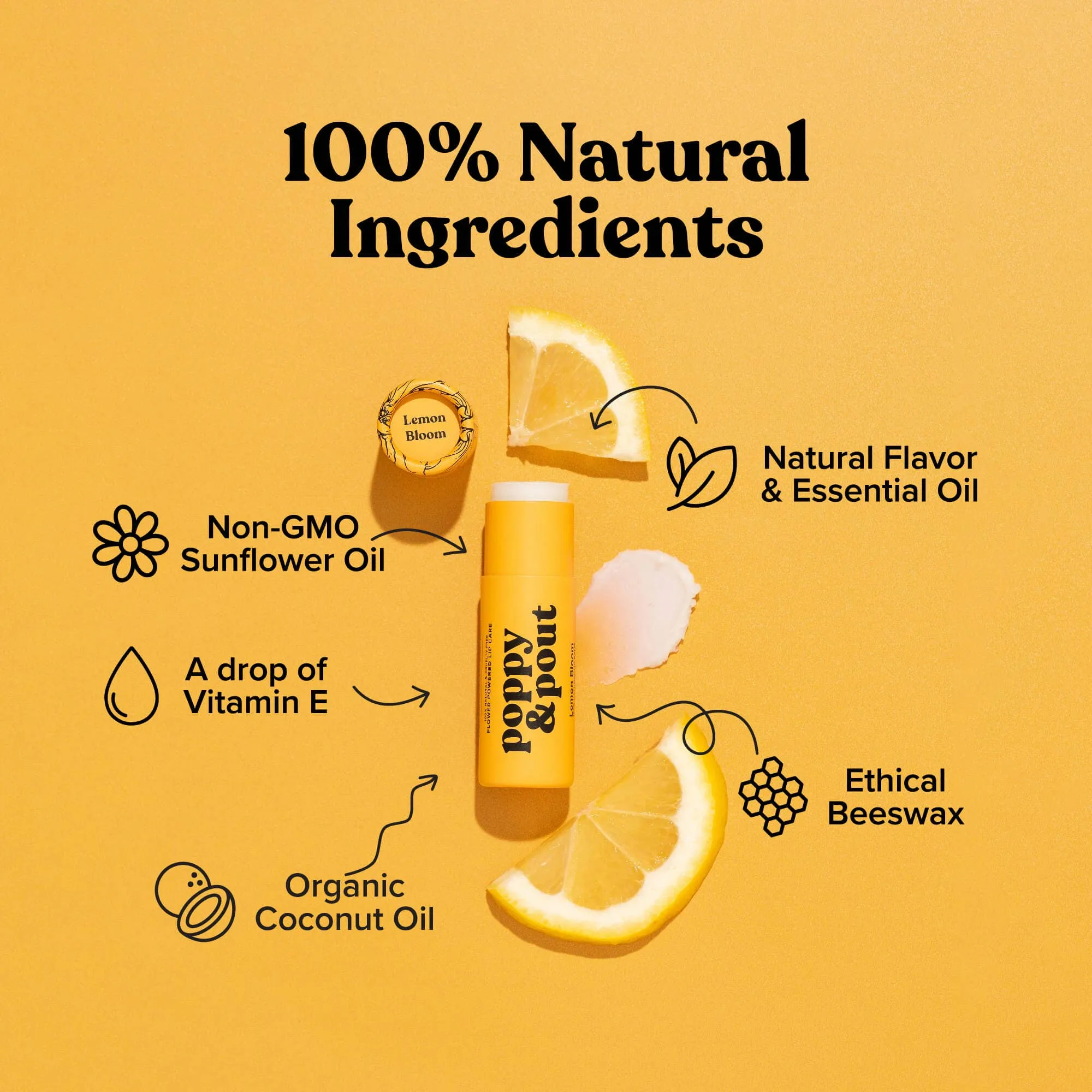 Poppy & Pout-Lip Balm, Lemon Bloom