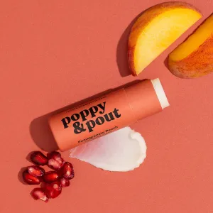 Poppy & Pout Lip Balm Pomegranate Peach