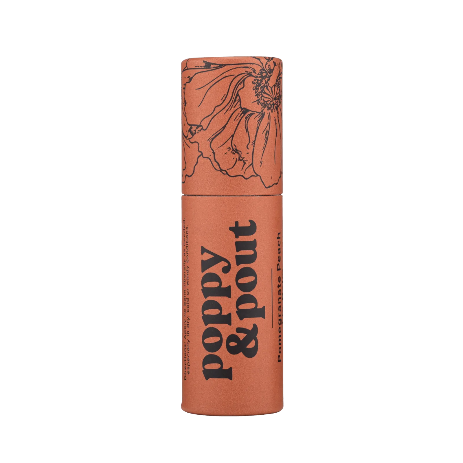 Poppy & Pout Lip Balm Pomegranate Peach