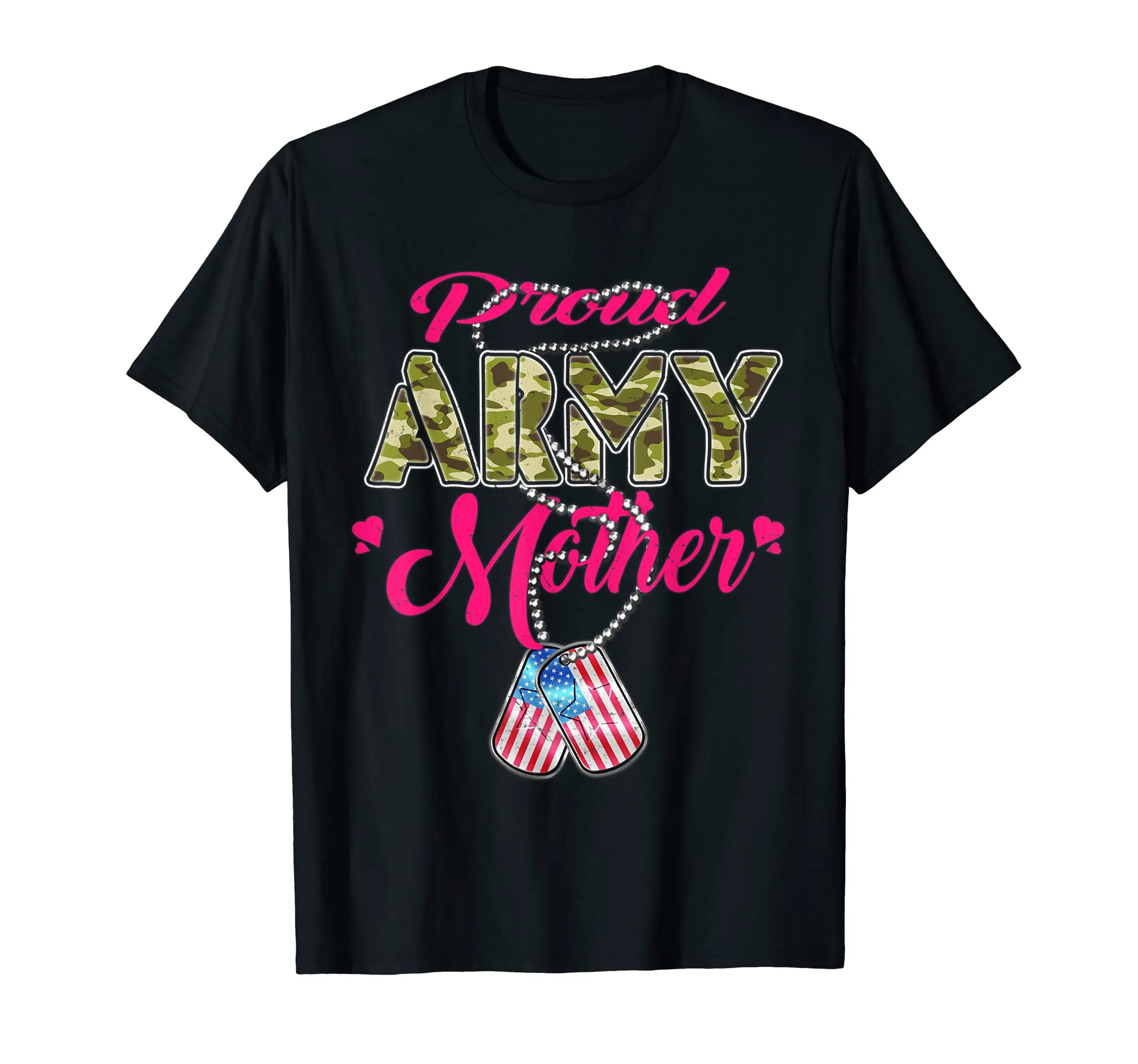 Proud Army Mother Shirt US Dog Tag Pride Military Mom Gifts