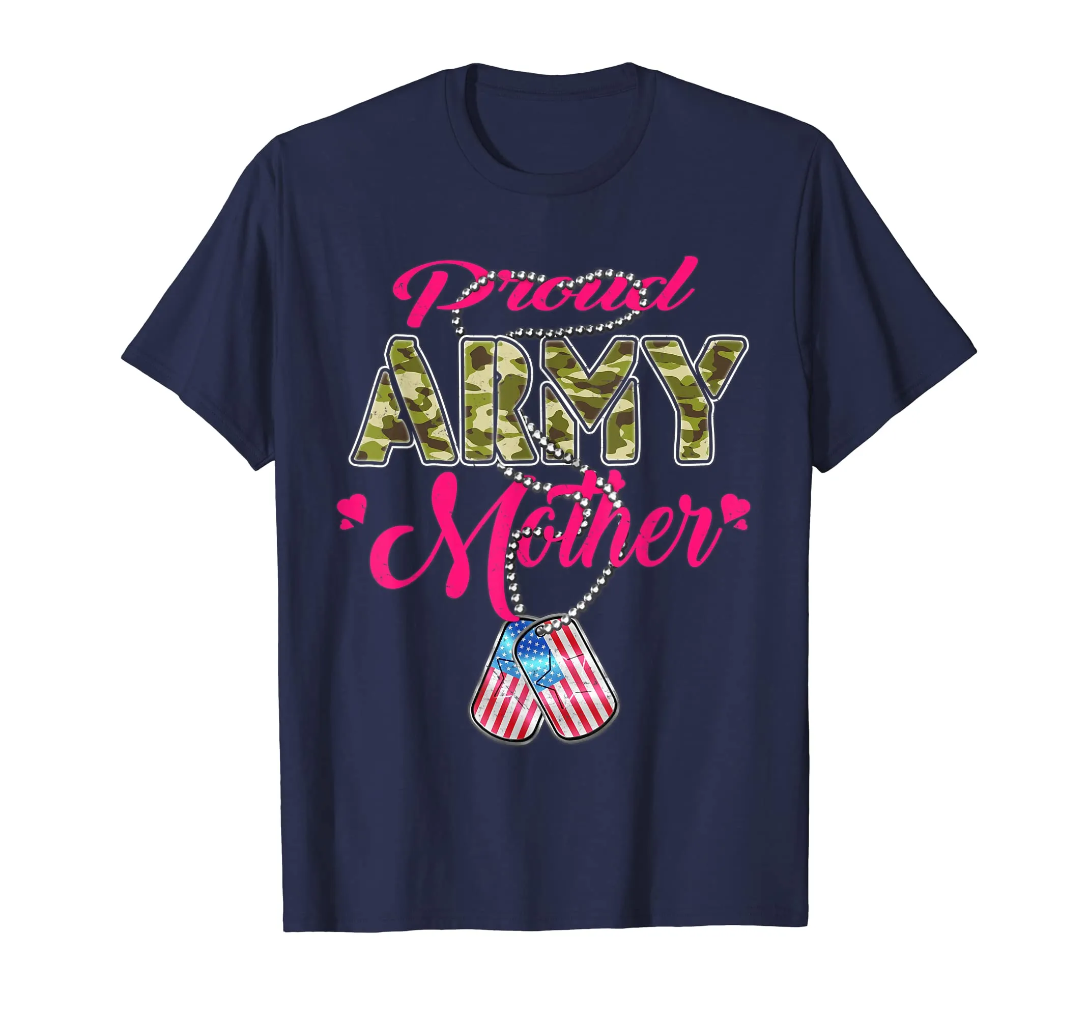 Proud Army Mother Shirt US Dog Tag Pride Military Mom Gifts
