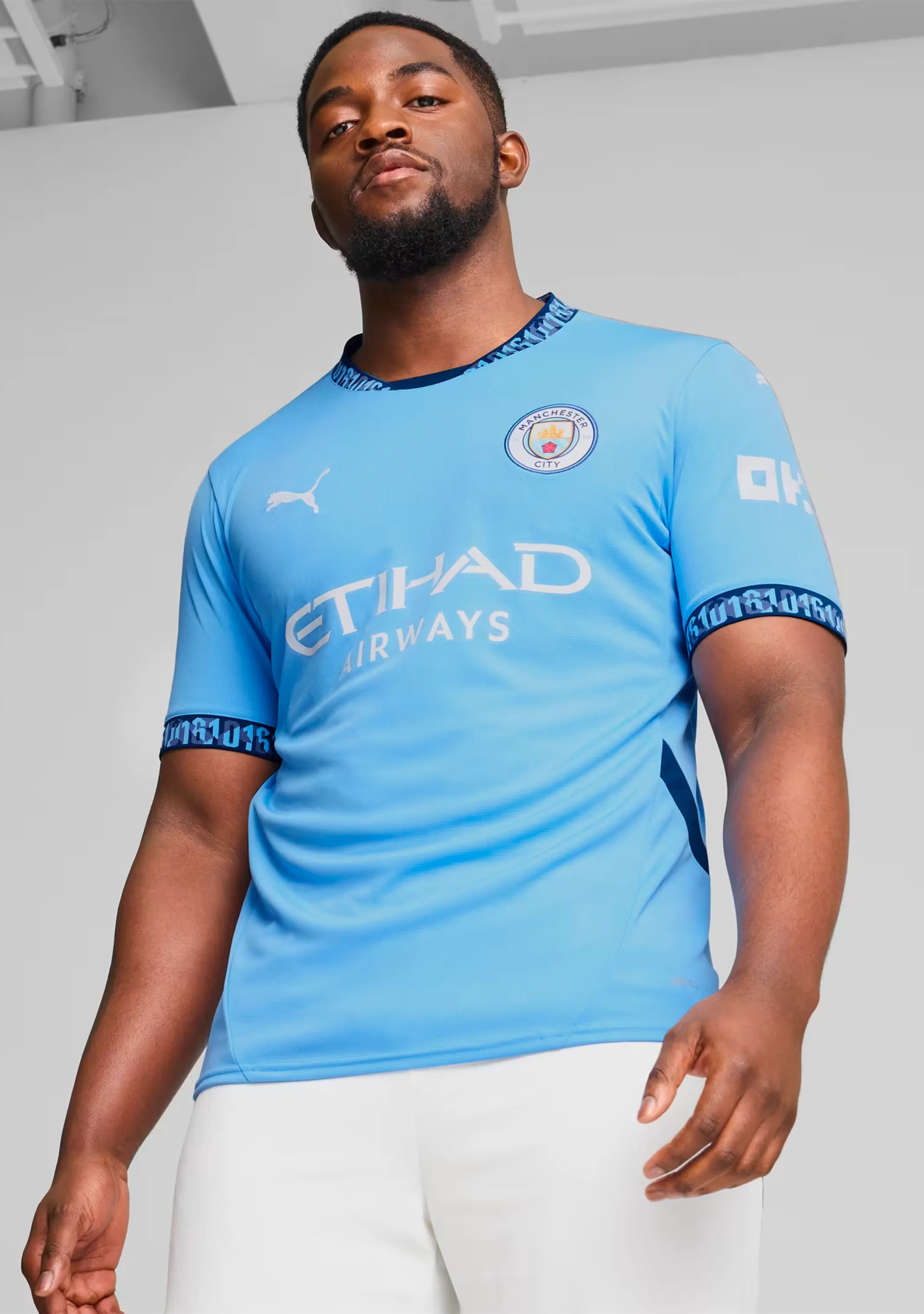 Puma Men’s Manchester City 24/25 Home Jersey with FREE Manchester City Scarf