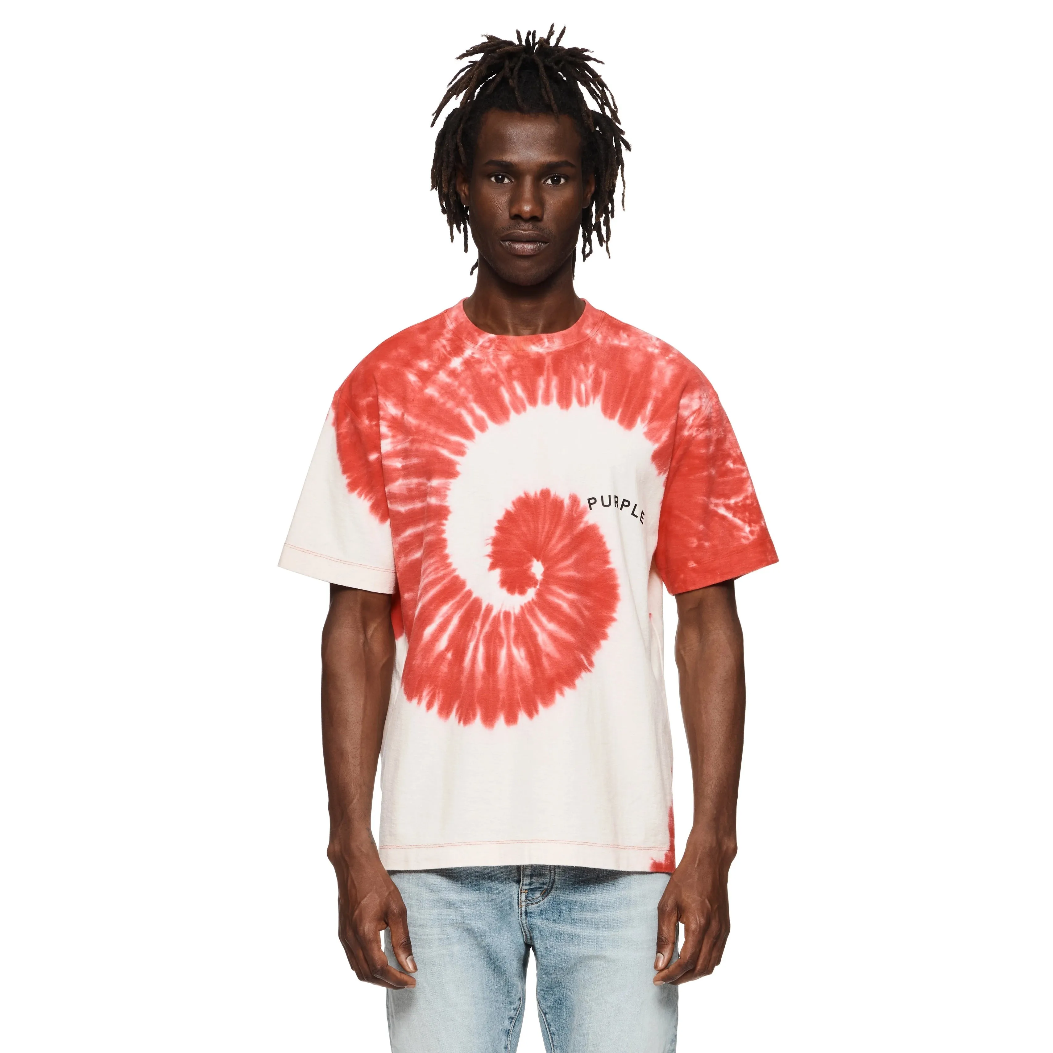 Purple Brand Curve Wordmark High Risk Red T-Shirt