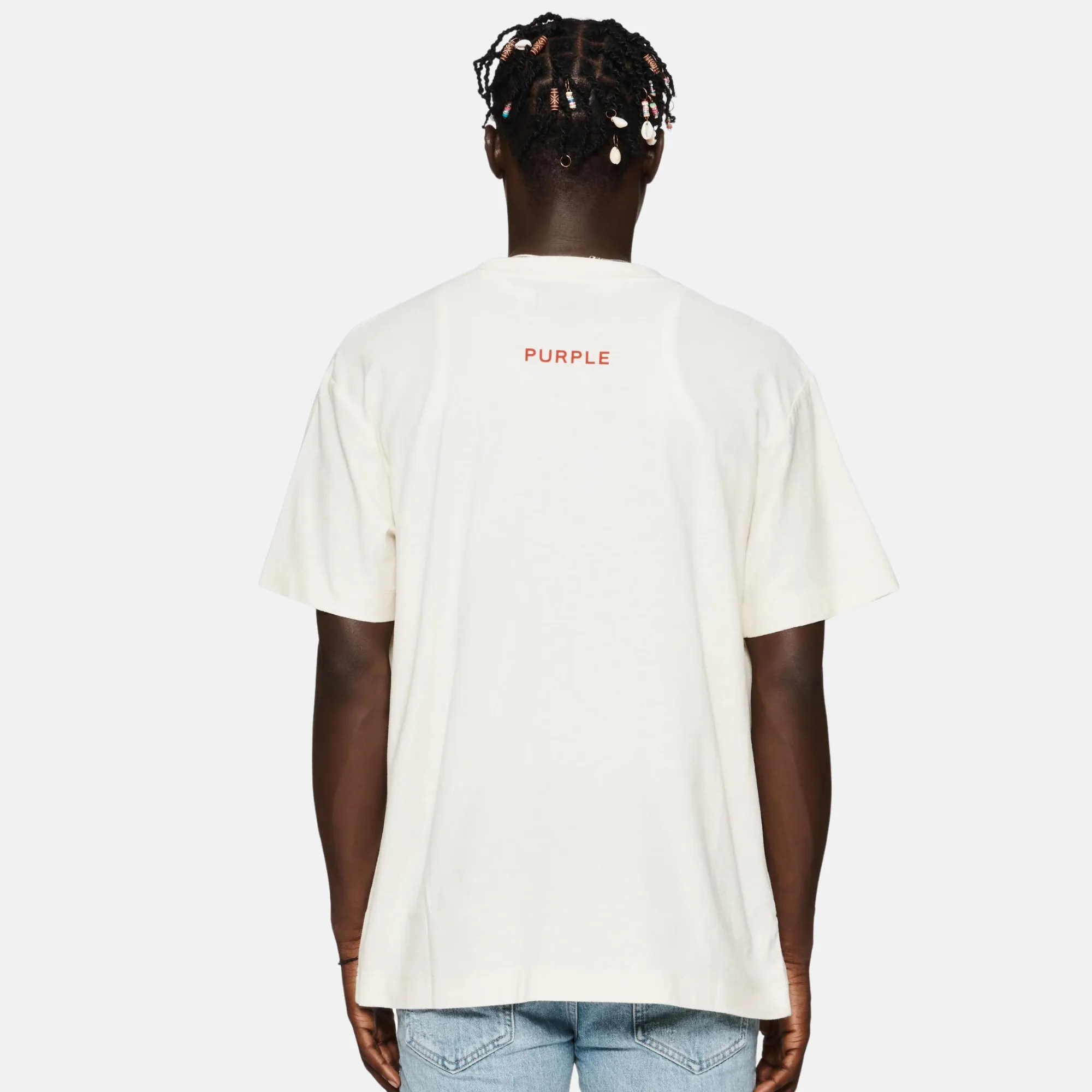 Purple Brand Glyph Antique White T-Shirt