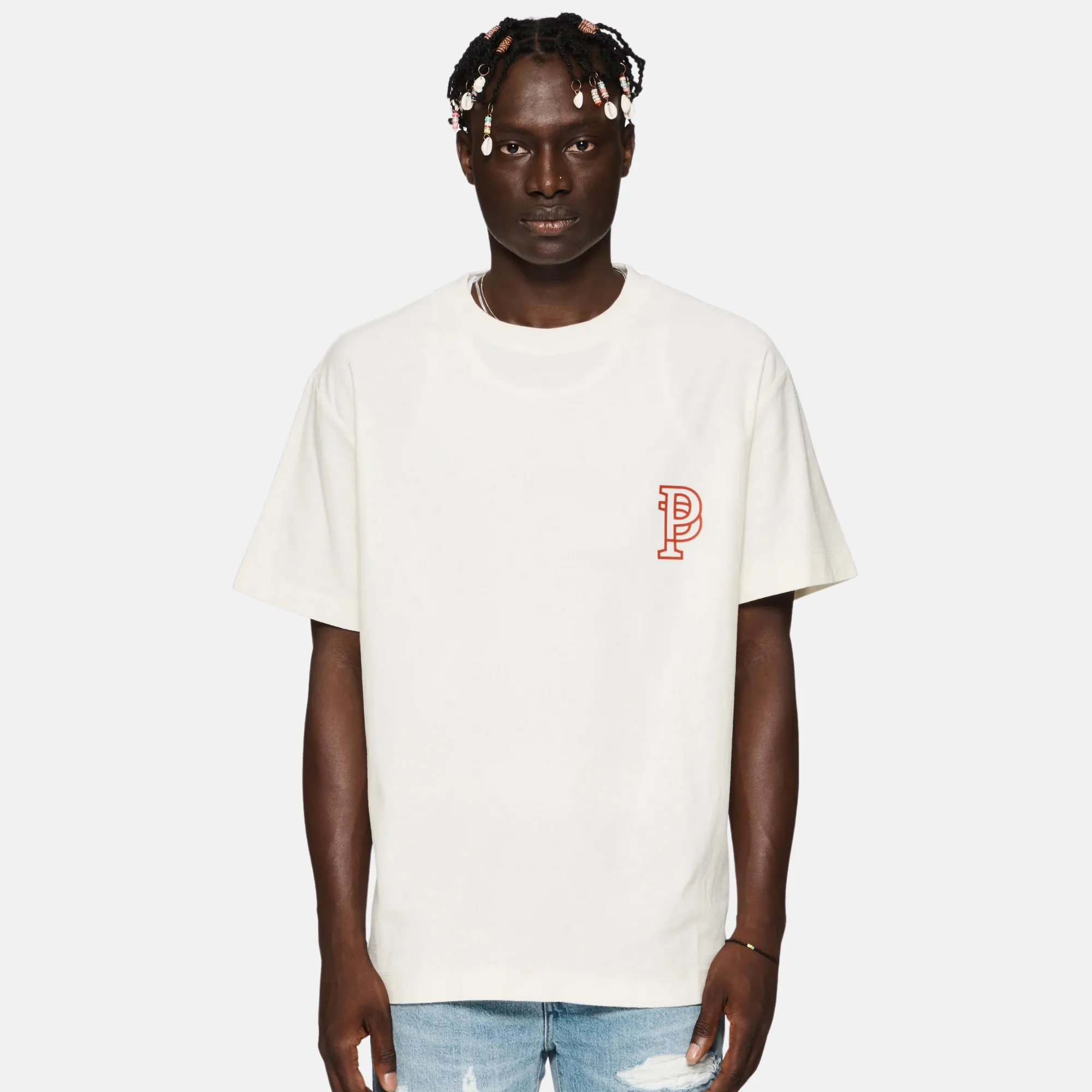 Purple Brand Glyph Antique White T-Shirt