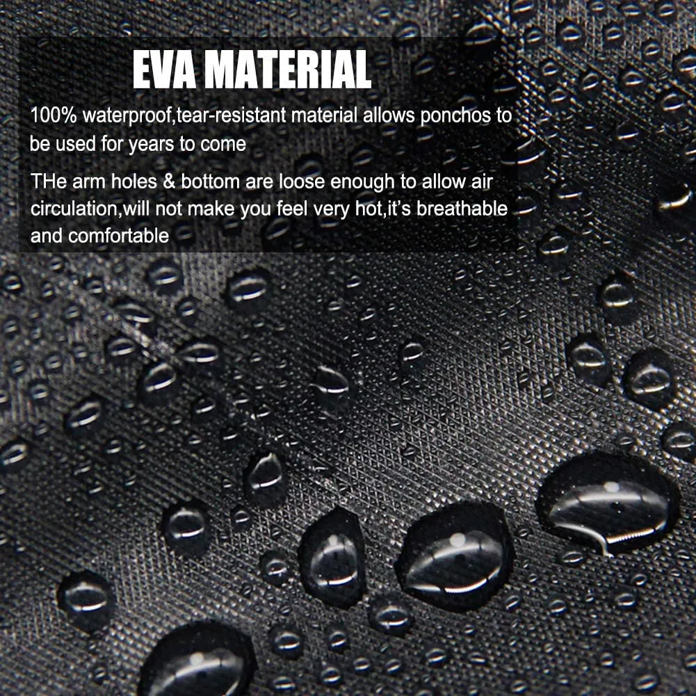 Rain Coats (2 Pack) - Reusable EVA Rain Ponchos for Adults Rain Jackets Raincoats for Men Women