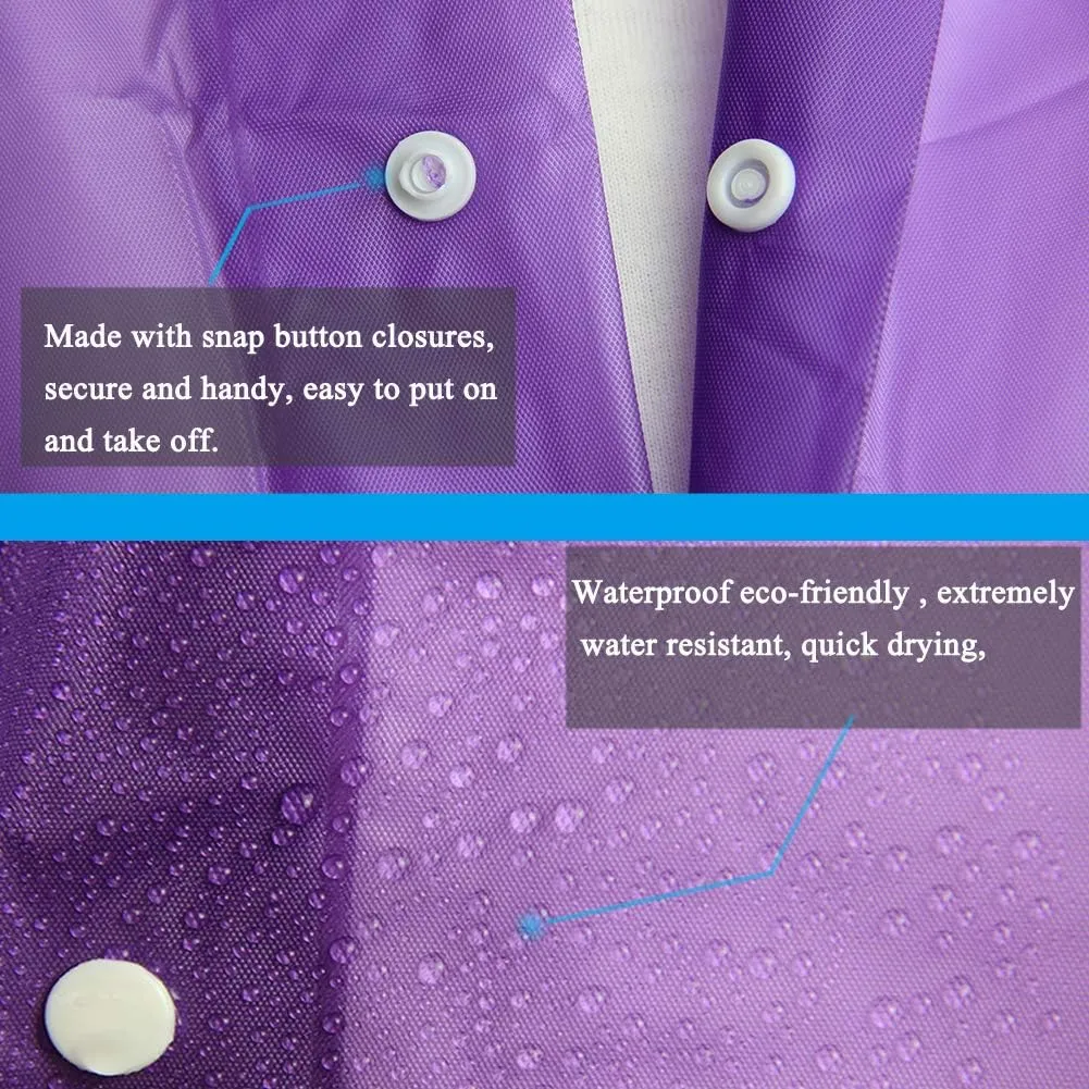 Rain Coats (2 Pack) - Reusable EVA Rain Ponchos for Adults Rain Jackets Raincoats for Men Women