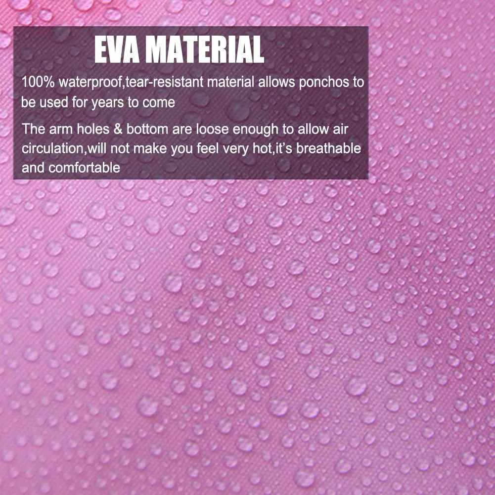 Rain Coats (2 Pack) - Reusable EVA Rain Ponchos for Adults Rain Jackets Raincoats for Men Women