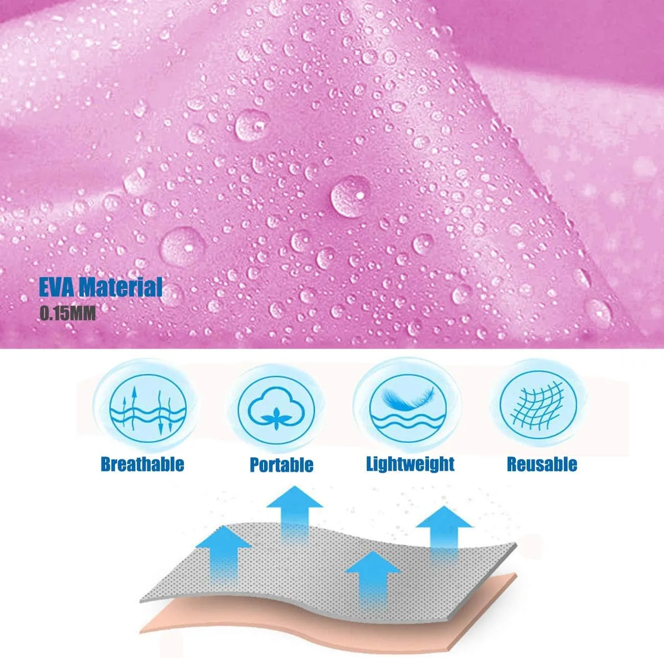 Rain Ponchos for Adults, Reusable Raincoats for Women and Men - Packable Rain Jackets with Drawstring Hood