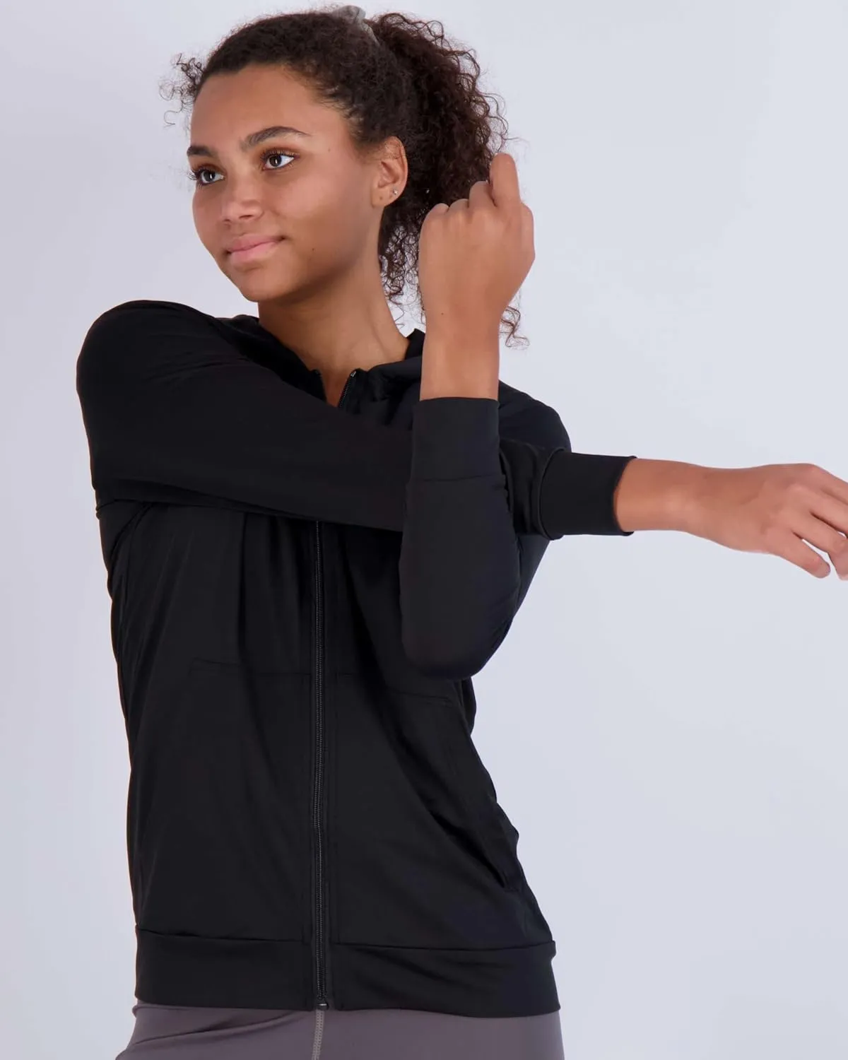 Real Essentials 3 Pack: Womens Dry-Fit Long Sleeve Quarter Zip & Full Zip Up Hoodie Workout Jacket (Available in Plus)