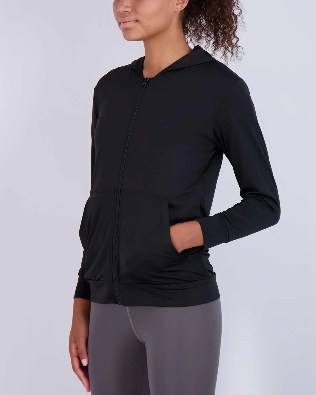 Real Essentials 3 Pack: Womens Dry-Fit Long Sleeve Quarter Zip & Full Zip Up Hoodie Workout Jacket (Available in Plus)