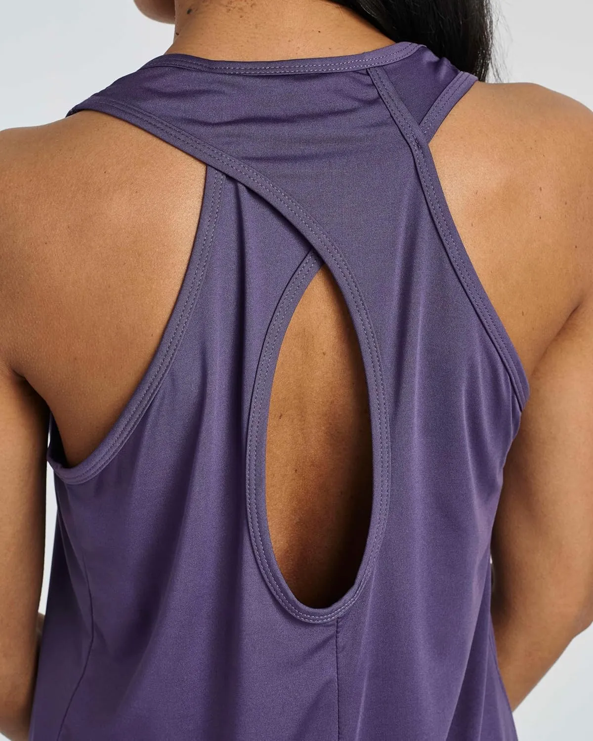 Real Essentials 5 Pack: Women's Crossback Keyhole Open Back Workout Tank Top Dry-Fit Sleeveless Yoga Gym (Available in Plus)