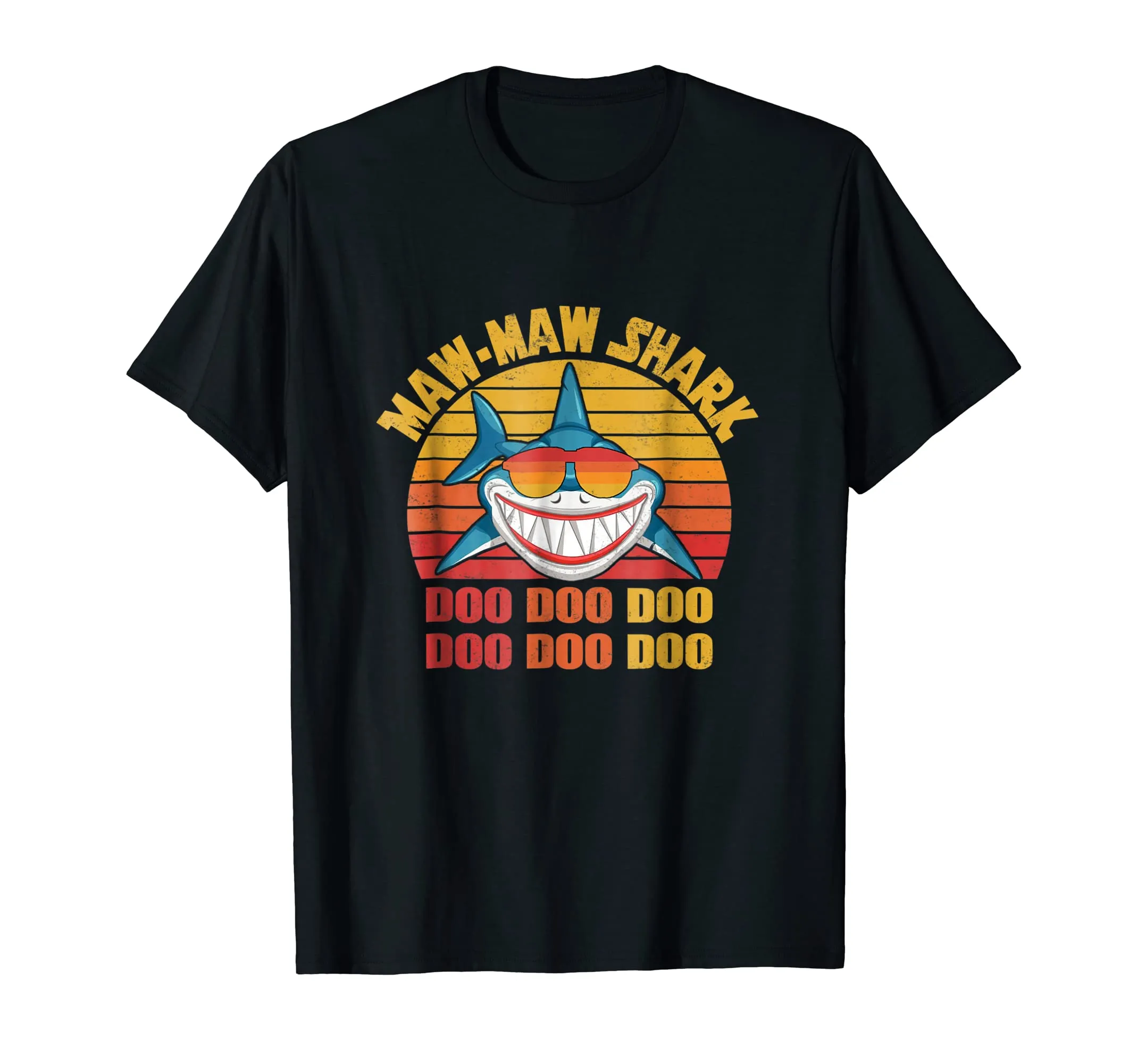 Retro Vintage Style Maw-maw Shark Tshirt gift for Mother Mom