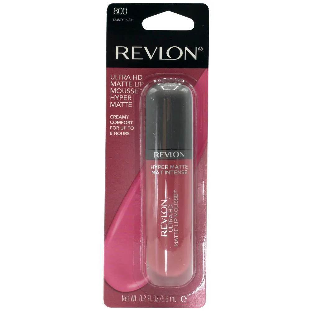 REVLON 5.9mL LIPCOLOUR MATTE ULTRA HD 800 DUSTY ROSE (CARDED)