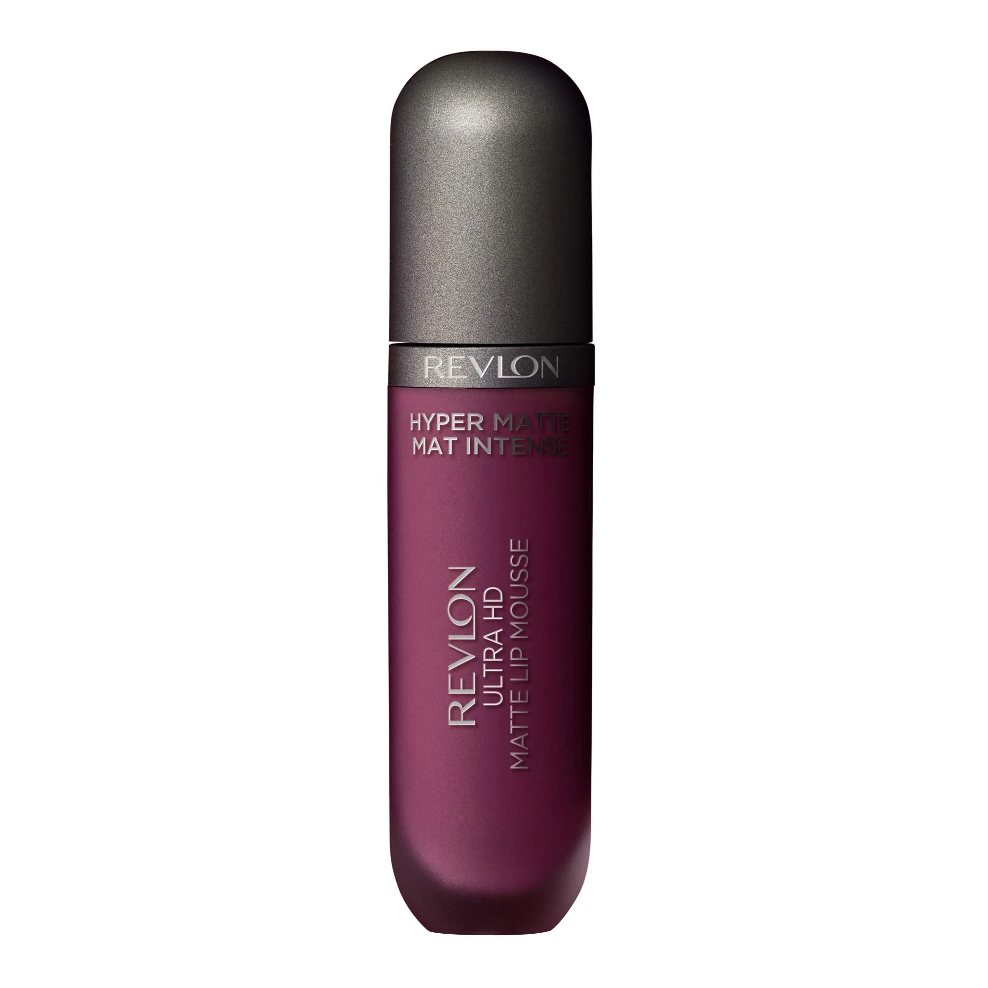 REVLON Ultra HD Lip Mousse Hyper Matte, Longwearing Creamy Liquid Lipstick in Plum / Berry, Rocky Plum (840), 0.2 oz