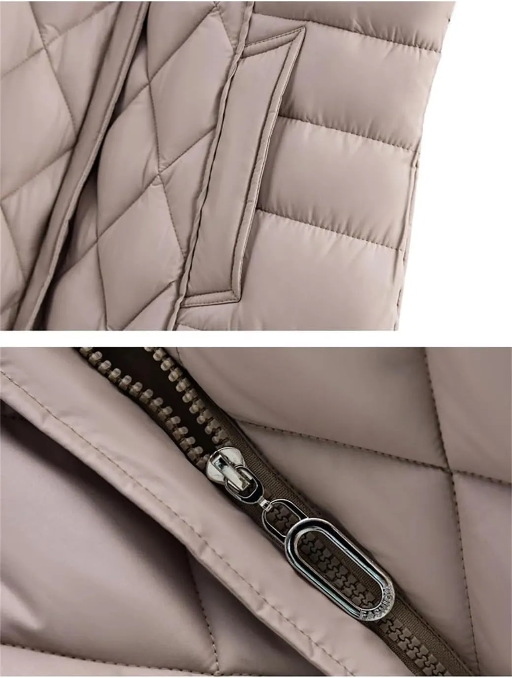 Rfmfkkg Women Long Solid Loose Vest Hooded Female Zipper Jacket Cotton Padded Warm Waistcoat