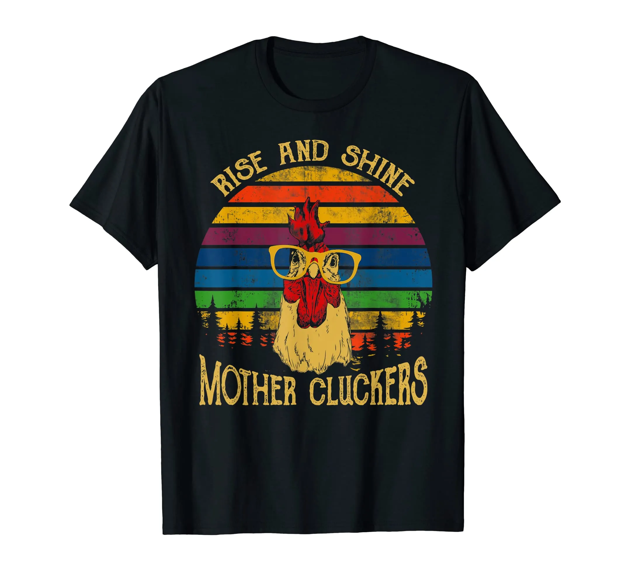 Rise and Shine mother Cluckers Chicken Retro Vintage Tshirt
