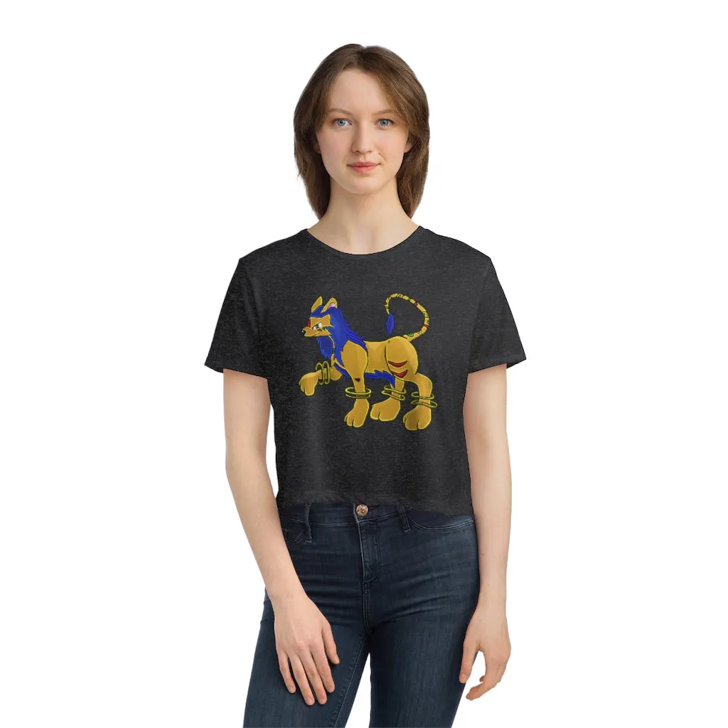 Roararing Women's Flowy Cropped Tee