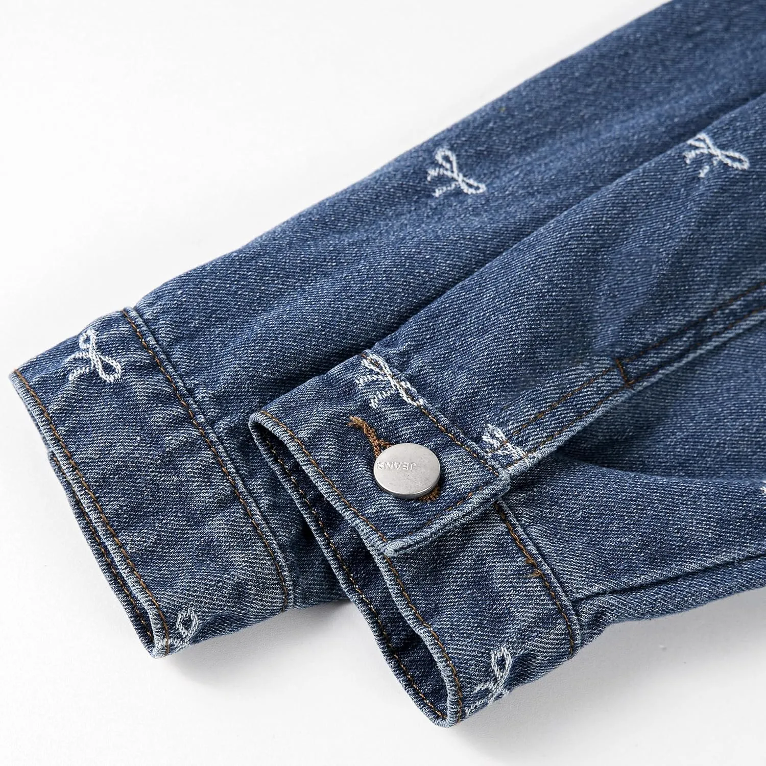 Rolanko Girls Denim Jackets, Basic Oversized Jean Jacket for Girls Fall Outwear Button Down Trucker Jacket 5-14 Years