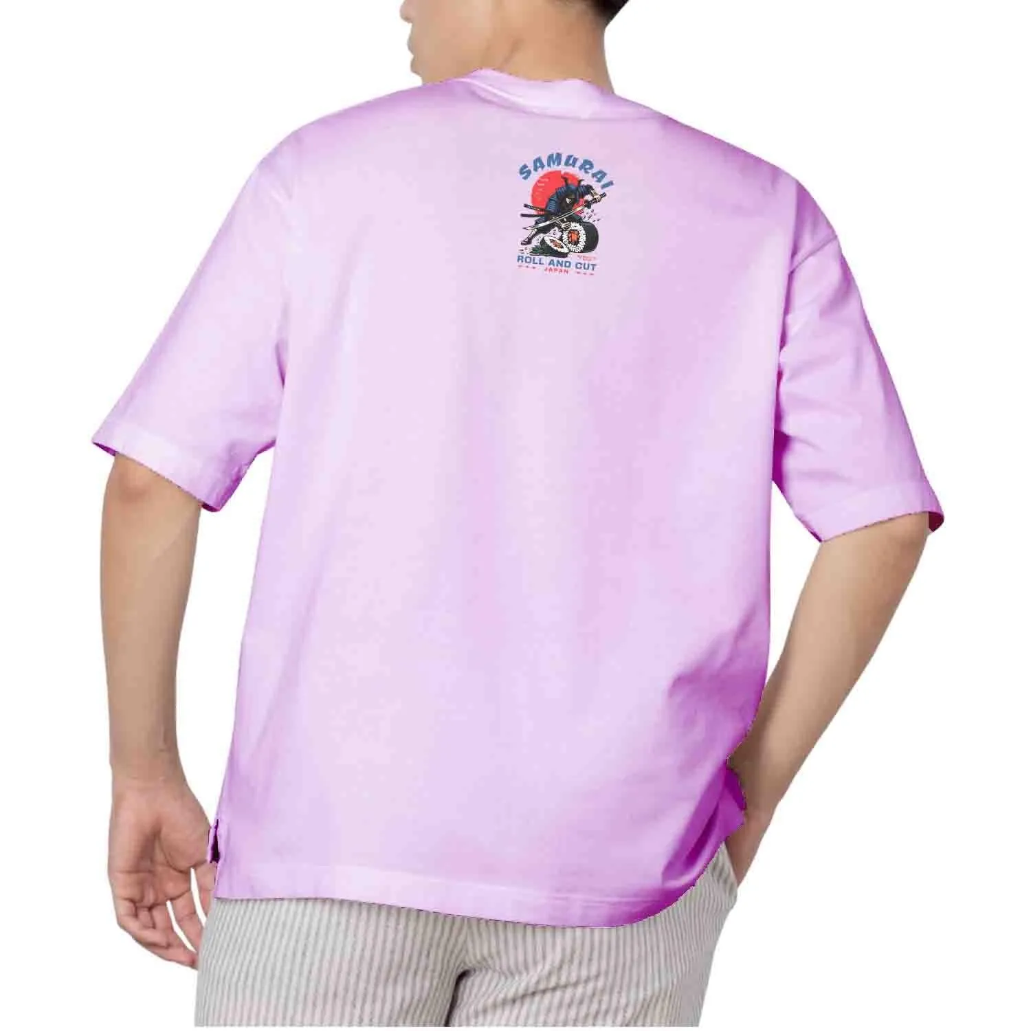 Samurai roll and cut Oversized T-shirt
