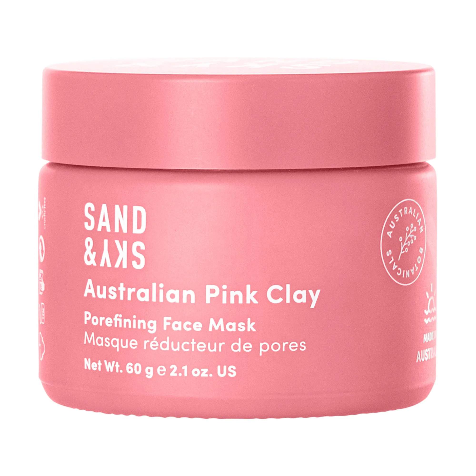 Sand & Sky Australian Pink Clay Porefining Face Mask 60g